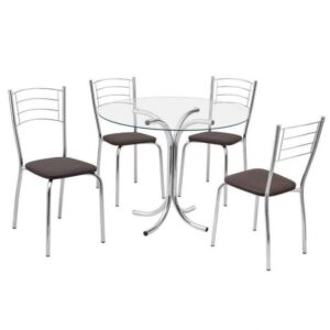 Conjunto Mesa de vidro e Cadeiras